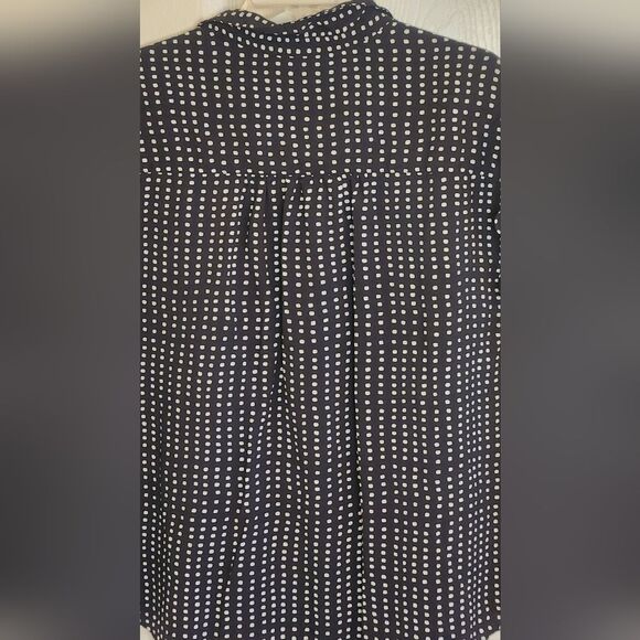 Jachs Girlfriend XXL Black White Shrtslv Polka Dots  Button Down Women Shirt - Picture 8 of 8